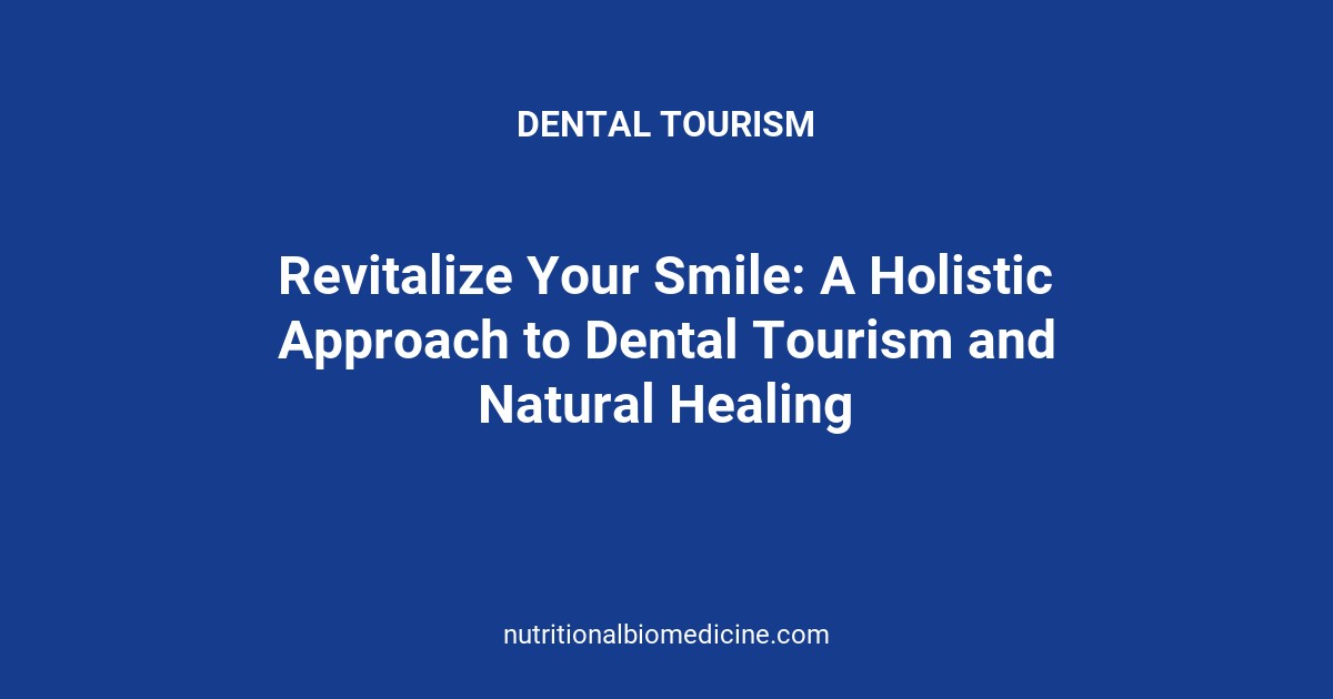 Revitalize Your Smile: A Holistic Approach to Dental Tourism and Natural Healing